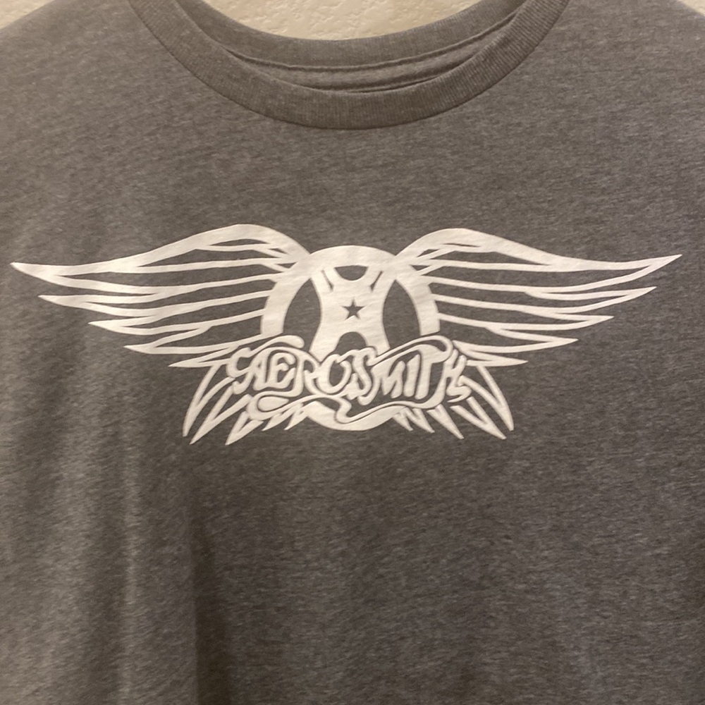 EUC Boys Youth Size L 10/12 AEROSMITH Band Graphic Tee Screen T- Shirt Top - Picture 3 of 7